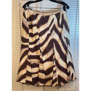 Lafayette 148 New York, 100% Silk Refined Animal Print Skirt, Size 20, Like New